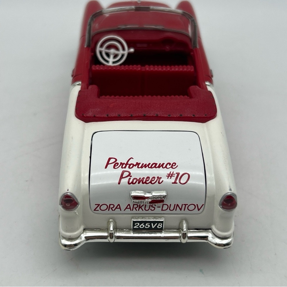 Vtg Liberty Classic 1955 Chevy Convertible Zora Arkus Duntov 1/25 Car Bank Red - Picture 7 of 16
